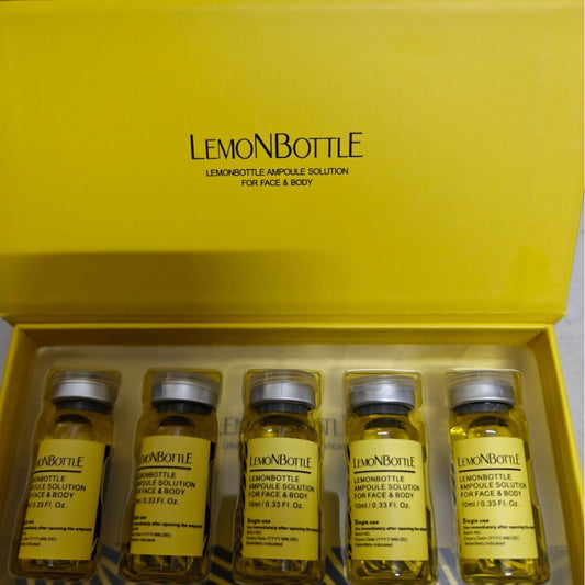 Korean Lemon Bottle Fat Dissolving Solution | Premium Lemon Extract Vials for Body Contouring & Weight Loss | Professional Slimming Injection