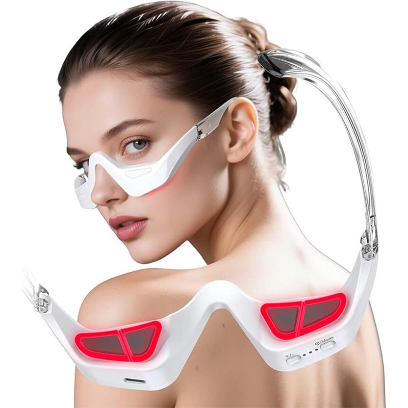 Electric Eye Massager with Red Light Therapy – Microcurrent Eye Care Device for Dark Circles, Puffiness & Anti-Aging