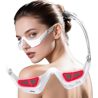 Electric Eye Massager with Red Light Therapy – Microcurrent Eye Care Device for Dark Circles, Puffiness & Anti-Aging