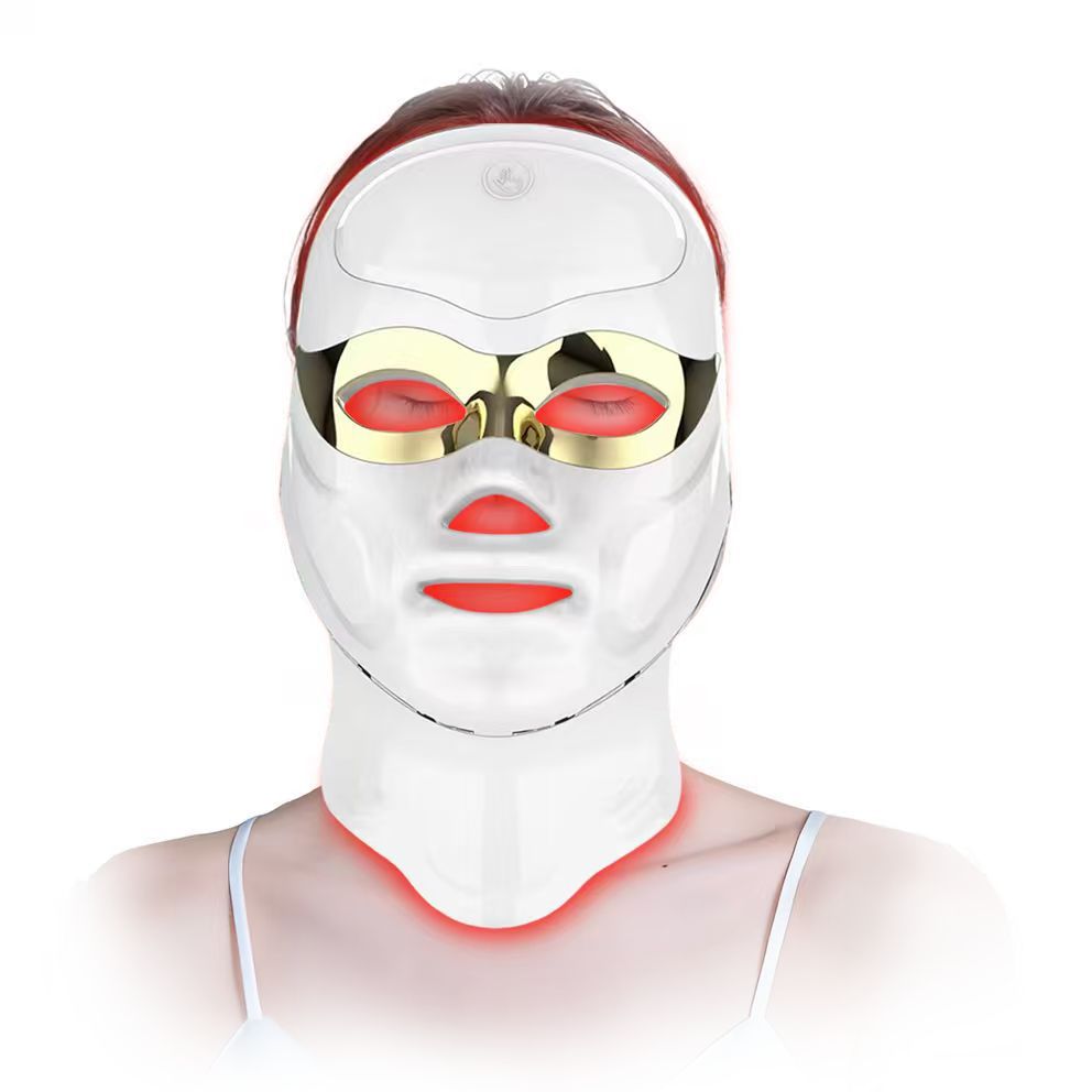 Cat Eye LED Face & Neck Light Therapy Mask – 121 LEDs, Wireless, Touch Control