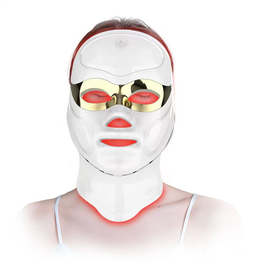 Cat Eye LED Face & Neck Light Therapy Mask – 121 LEDs, Wireless, Touch Control