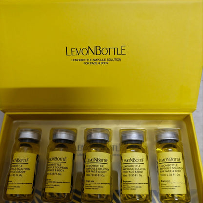 Korean Lemon Bottle Fat Dissolving Solution | Premium Lemon Extract Vials for Body Contouring & Weight Loss | Professional Slimming Injection