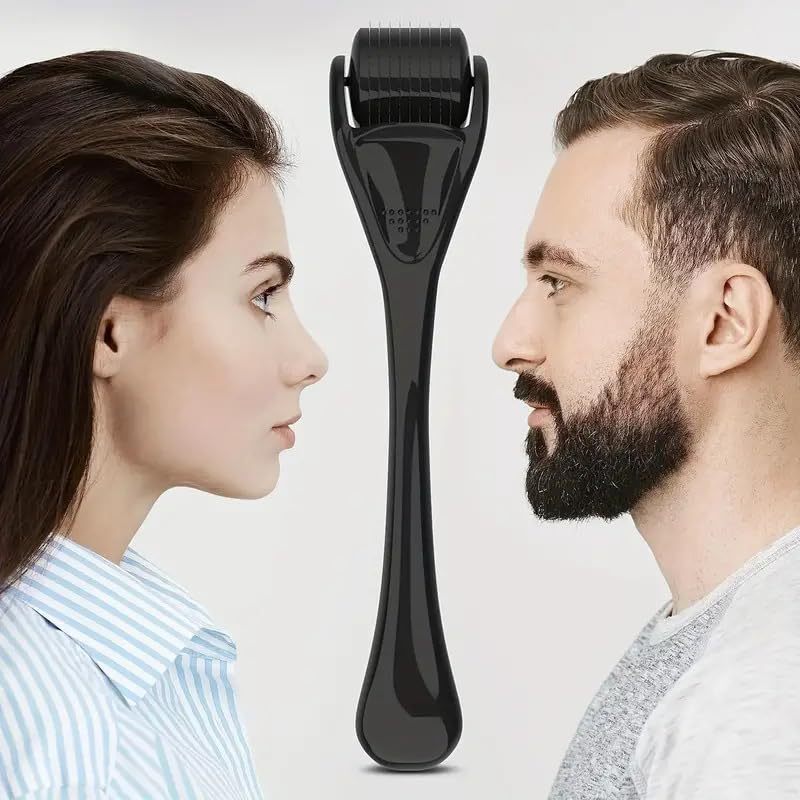 540 Microneedle Roller – Facial Serum Penetration, Scalp & Beard Massage – Medical Grade Derma Roller for Home & Salon Use