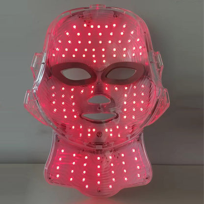 Cat Eye LED Face & Neck Light Therapy Mask – 121 LEDs, Wireless, Touch Control