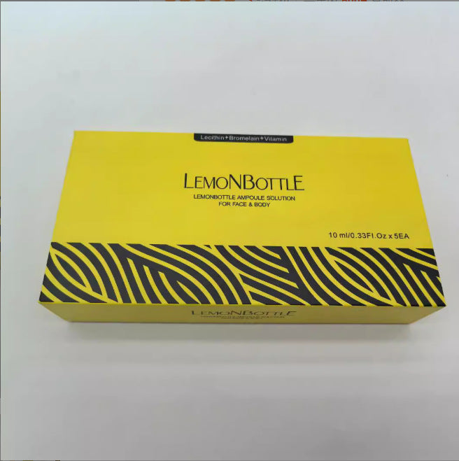 Korean Lemon Bottle Fat Dissolving Solution | Premium Lemon Extract Vials for Body Contouring & Weight Loss | Professional Slimming Injection