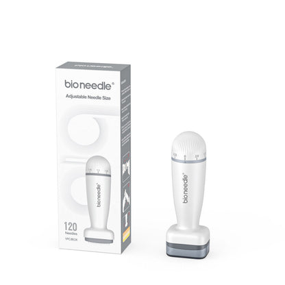 Bio Needle 120A Stamp Microneedling Device | Adjustable Needle Length Essence Roller Stamp | Direct-Insertion Skin Care Tool