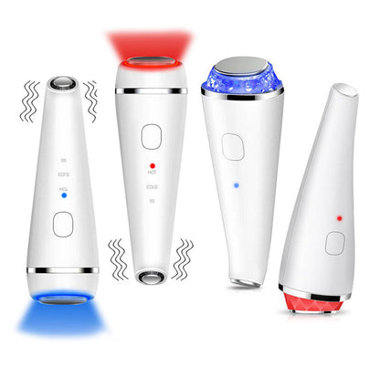Hot & Cold Therapy Facial Massager | LED Light Therapy & Essence Infusion Device | Eye Care & Skin Lifting Beauty Tool
