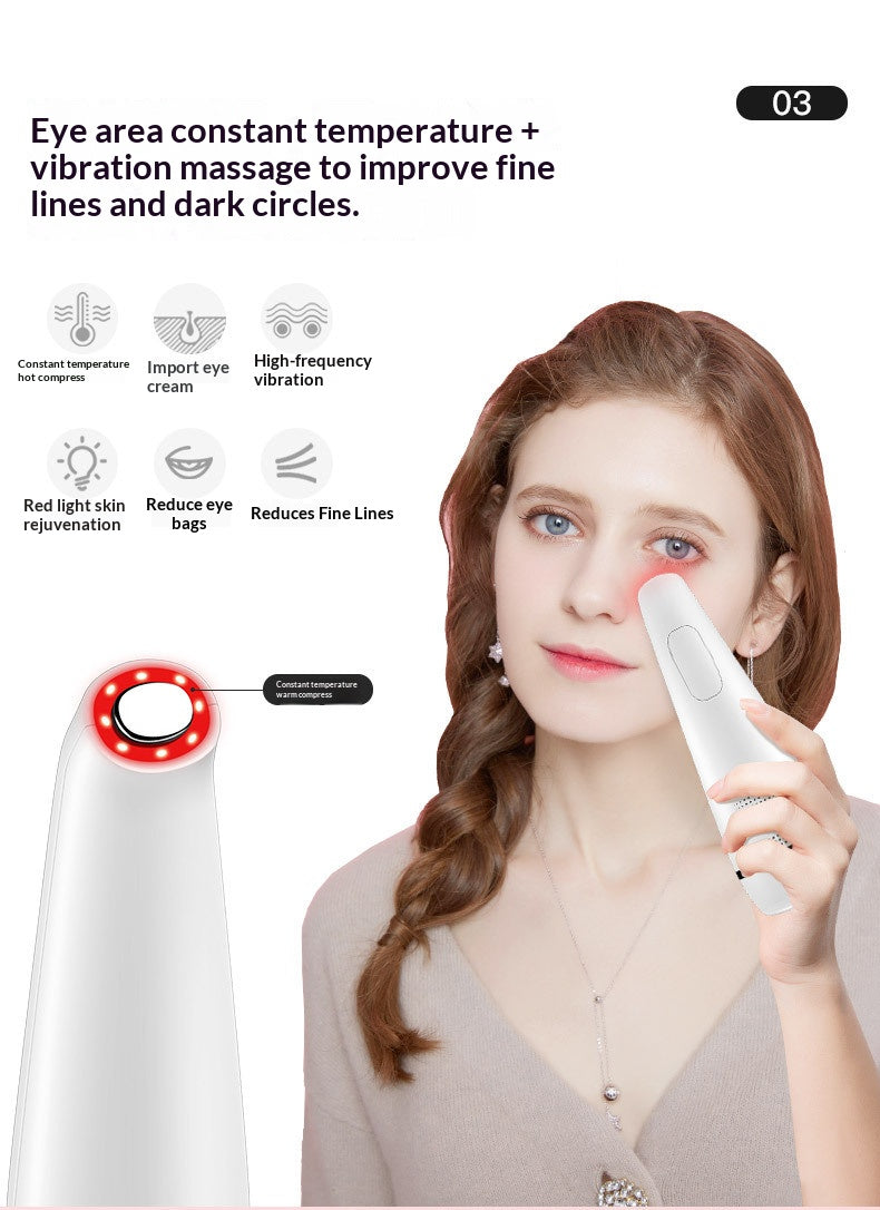 Hot & Cold Therapy Facial Massager | LED Light Therapy & Essence Infusion Device | Eye Care & Skin Lifting Beauty Tool
