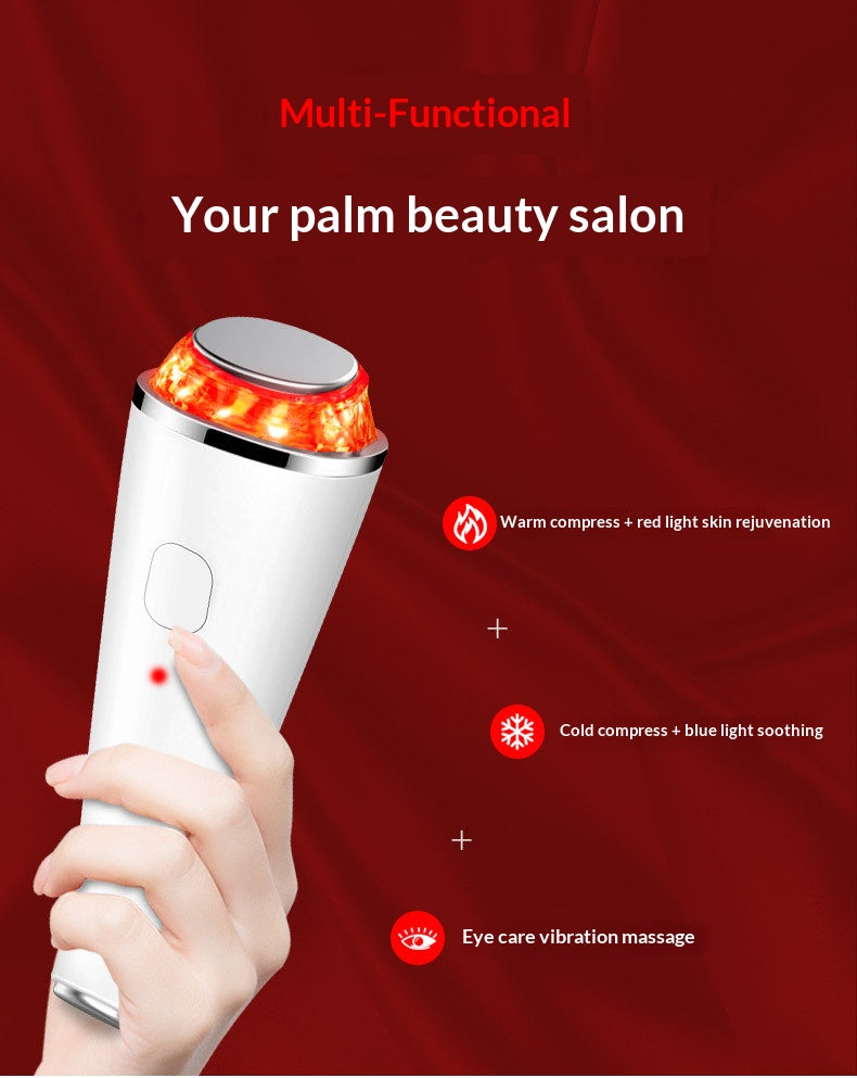 Hot & Cold Therapy Facial Massager | LED Light Therapy & Essence Infusion Device | Eye Care & Skin Lifting Beauty Tool
