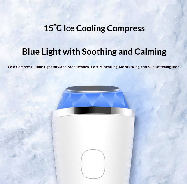 Hot & Cold Therapy Facial Massager | LED Light Therapy & Essence Infusion Device | Eye Care & Skin Lifting Beauty Tool