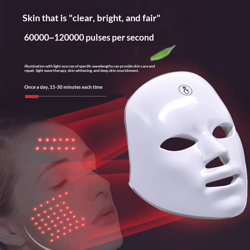 7-Color LED Facial Mask – Photon Light Therapy Skin Rejuvenation Device for Home Use | Anti-Aging, Brightening & Deep Skincare