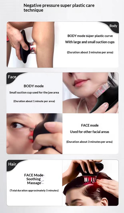 Electric Negative Pressure Massager – EMS Body Sculpting Tool, Cupping & Scraping Therapy, Rechargeable