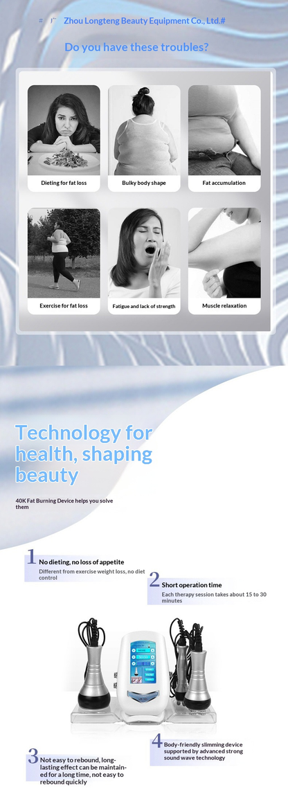 40K Ultrasonic Cavitation + Vacuum Roller | Body Shaper Massager