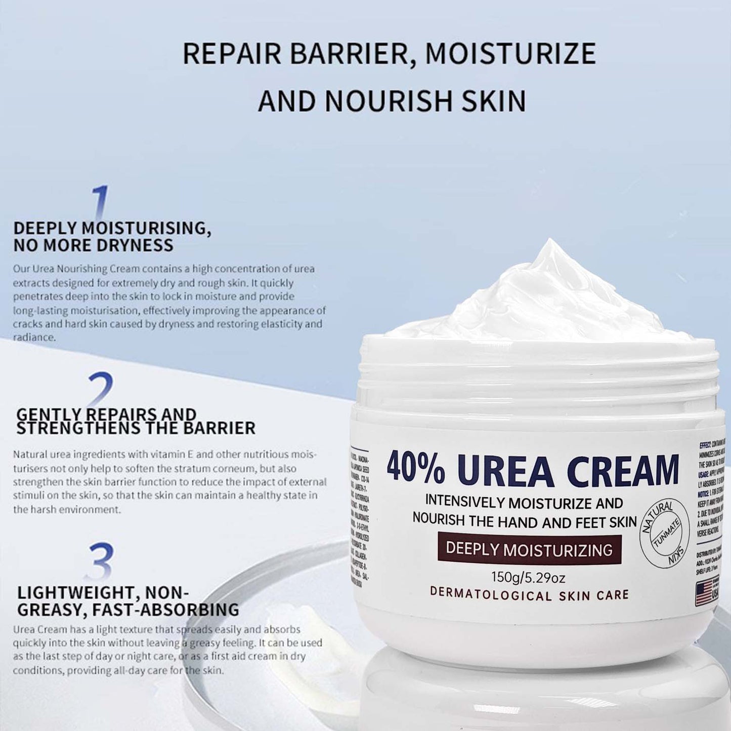 40% Urea Intensive Therapy Hand & Foot Cream | Extreme Relief for Cracked, Dry Skin (150ml)