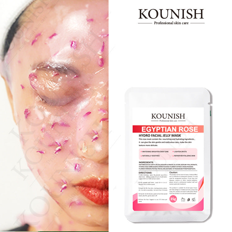 Salon-Grade Jelly Gel Mask Powder | Rose/Collagen/Chamomile/Lavender Crystal Hydrating Mask | Oil-Control & Moisturizing Home Spa Kit